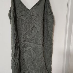 TNA Olive V-Neck Dress